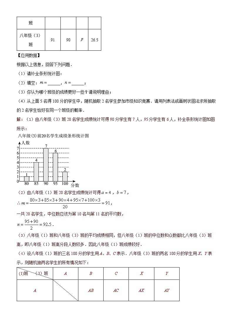 2024年中考数学真题分类汇编：知识点43  统计与概率的综合题2024（解析版）第2页