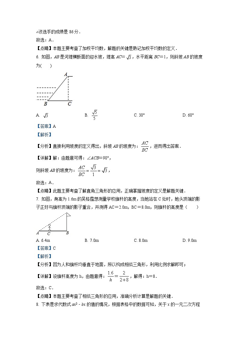 2022-2023学年河北省石家庄市四十二中九年级（上）期中数学试卷（解析版）第3页