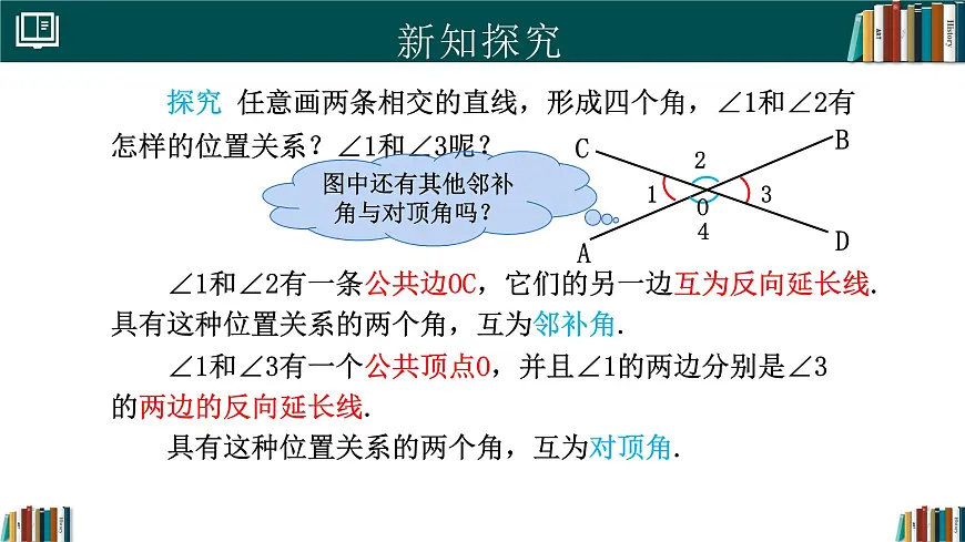 人教版初中数学七年级下册 7.1.1两条直线相交（同步课件）第7页