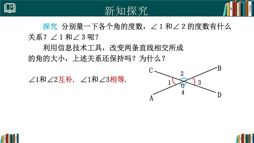 人教版初中数学七年级下册 7.1.1两条直线相交（同步课件）第8页