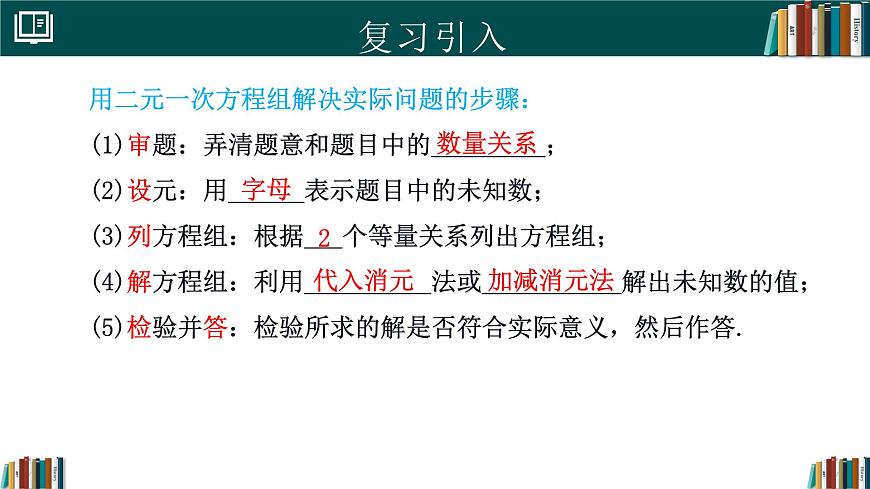 人教版初中数学七年级下册  10.3实际问题与二元一次方程组(第3课时)（同步课件）第3页