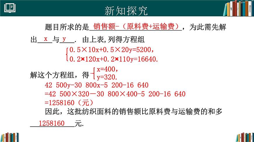人教版初中数学七年级下册  10.3实际问题与二元一次方程组(第3课时)（同步课件）第6页