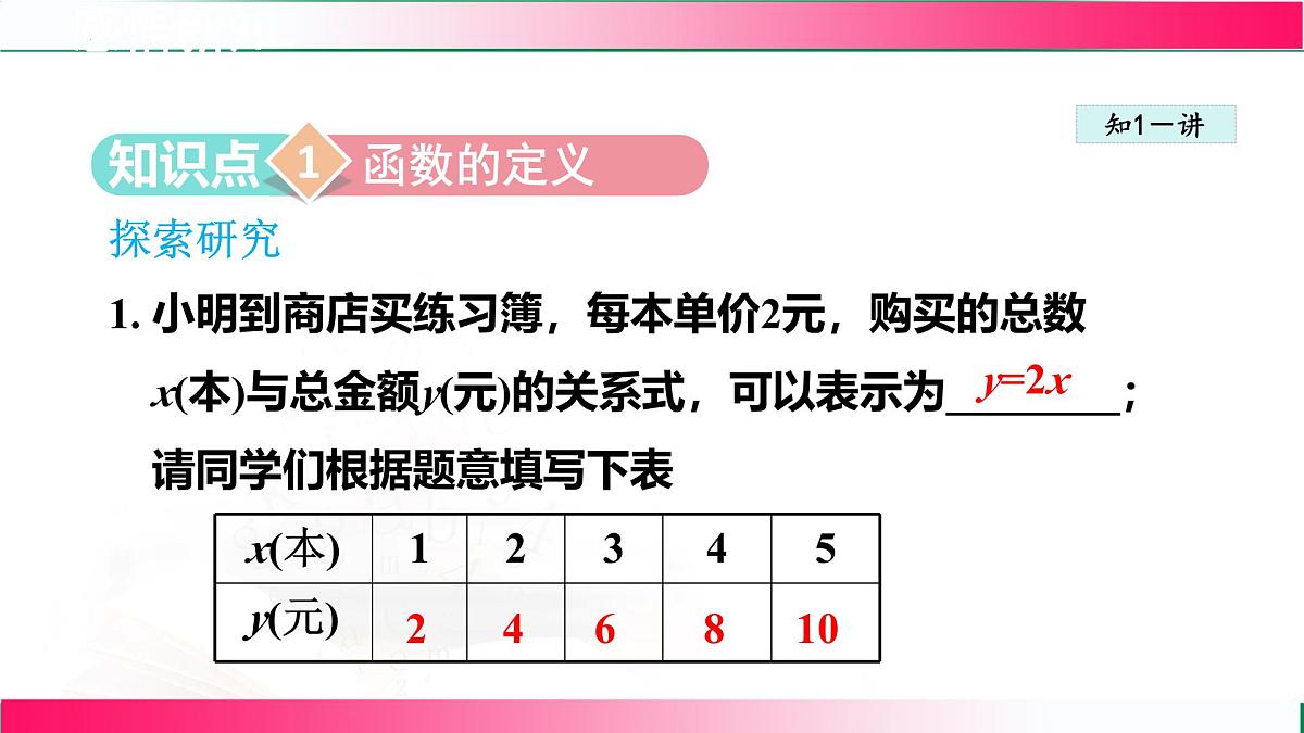 20.2.1函数 课件- 2024—2025学年冀教版八年级数学下册第4页