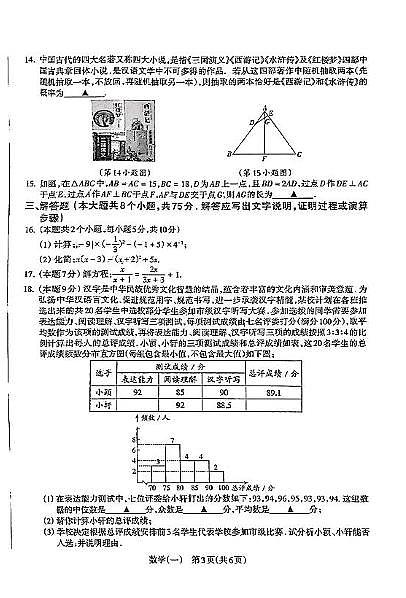 数学试卷第3页