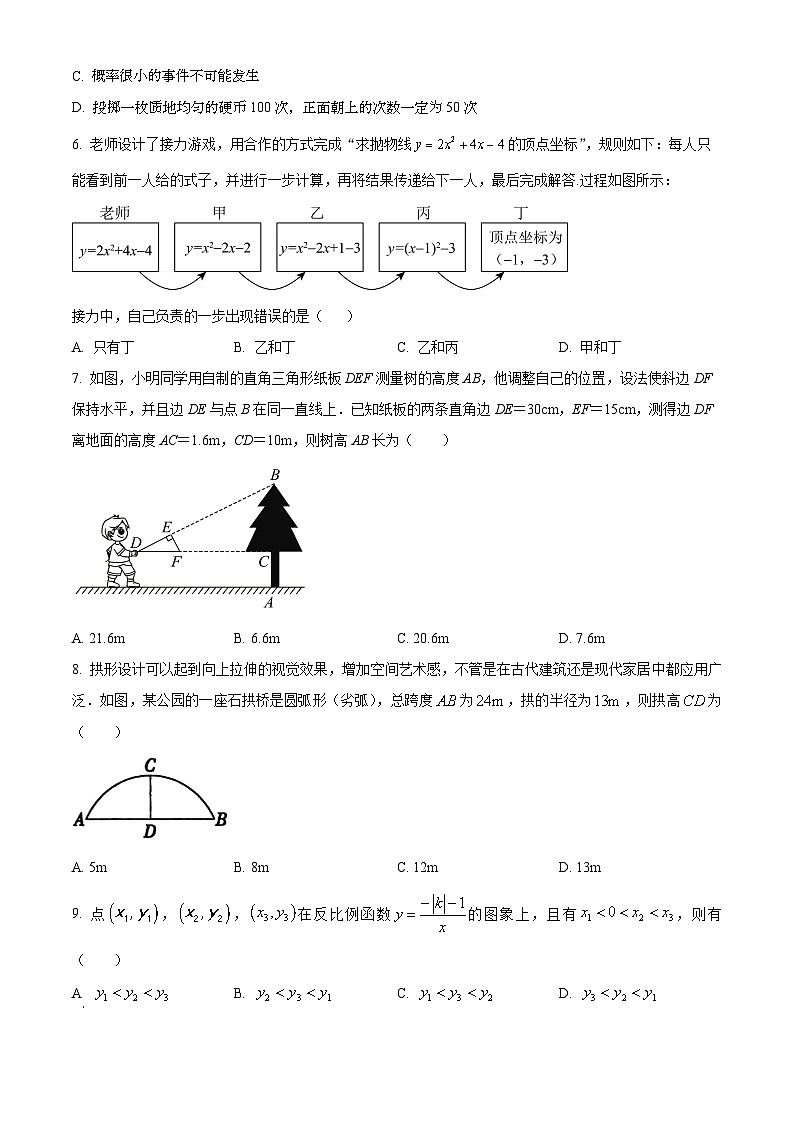 河南省周口市鹿邑县2024-2025学年九年级上学期1月期末数学试题（原卷版）第2页