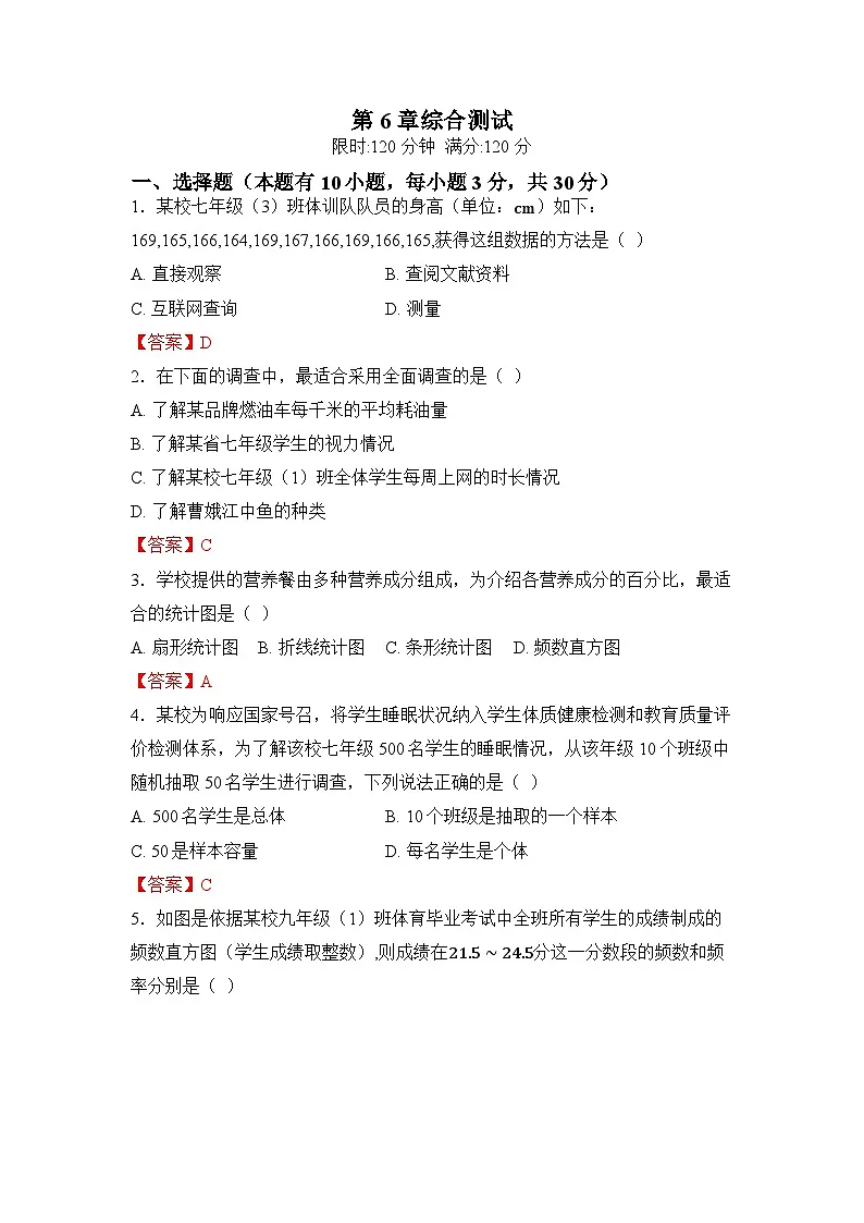 第6章 数据与统计图表第1页