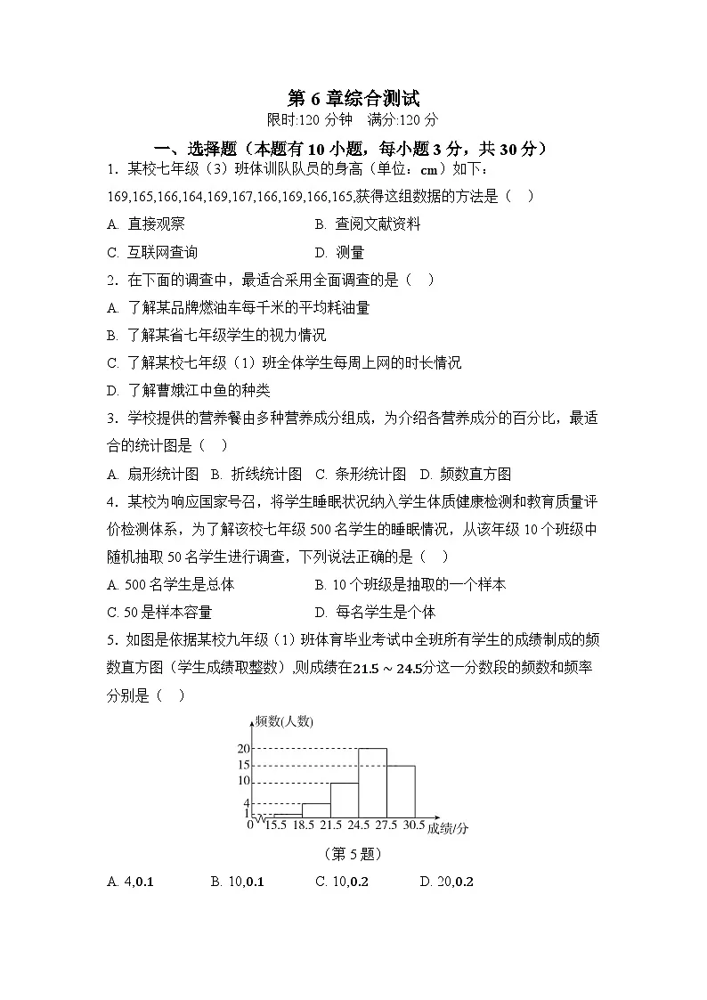第6章综合测试原卷第1页