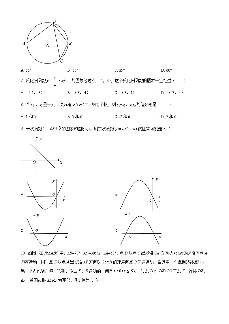 广东省江门市鹤山市黎明实验中学2024-2025学年九年级下学期2月月考 数学试题第2页