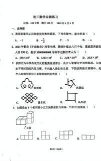 辽宁东北育才学校2024-2025学年九年级下学期开学考试数学试题+答案