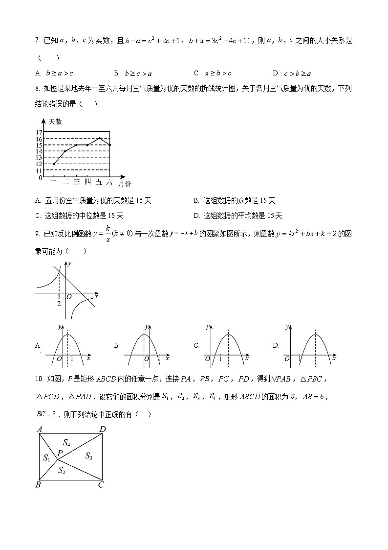 安徽省六安市第九中学2024-2025学年九年级下学期3月月考数学试题（原卷版+解析版）第2页