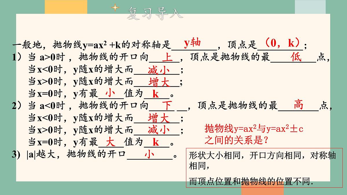 人教版九年级上册 22.1 二次函数（4） 课件第3页