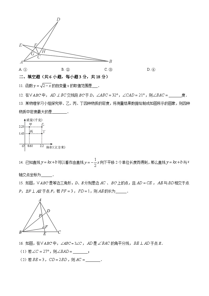 安徽省合肥市包河区2024—2025学年上学期八年级期末数学试卷（原卷版+解析版）第3页