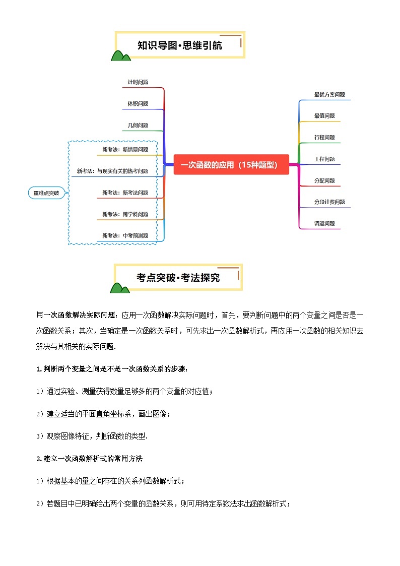中考数学——一次函数的应用(含15种题型)(含答案)练习第3页