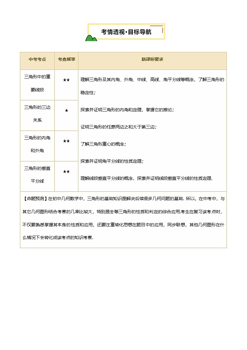 中考数学——三角形的概念和性质(含8种解题技巧))(含答案)练习第3页