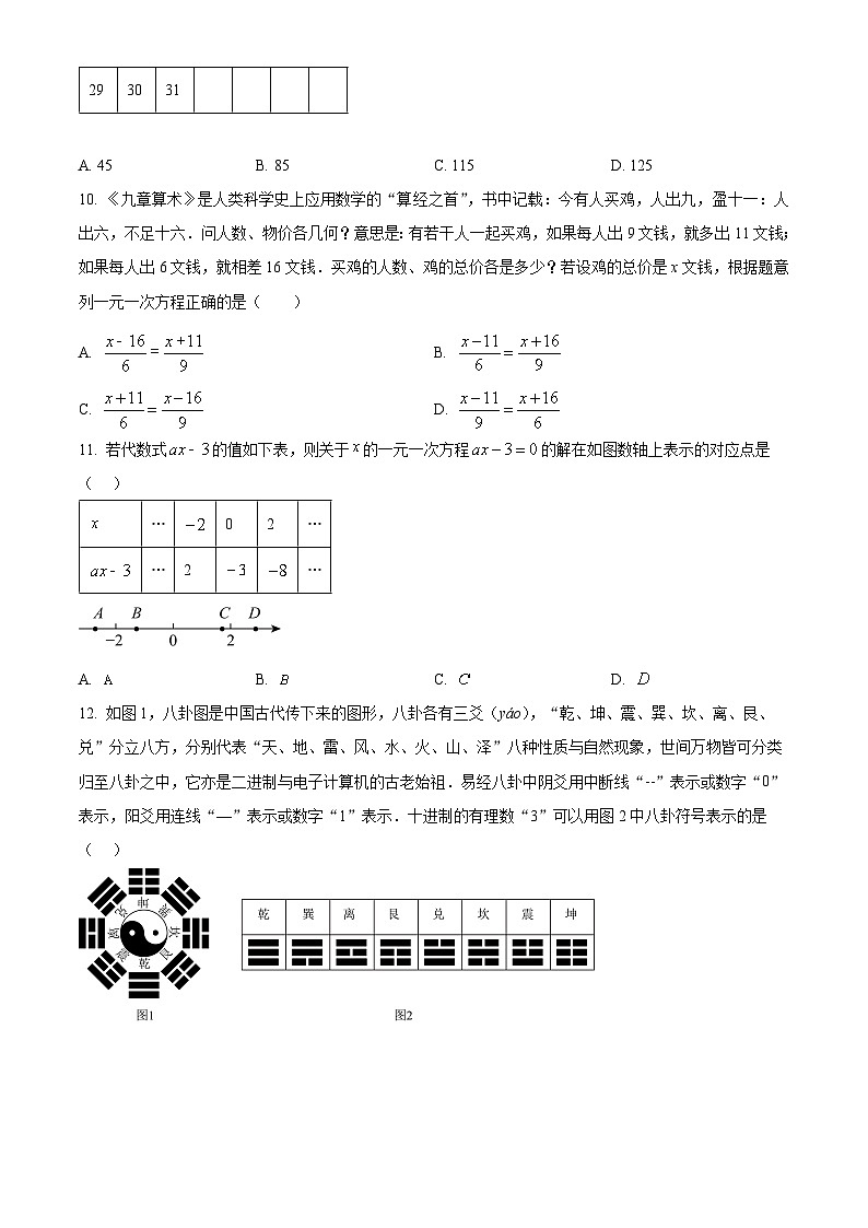 湖北省武汉市汉阳区2024—2025学年七年级上学期数学1月期末测试卷（原卷版+解析版）第3页
