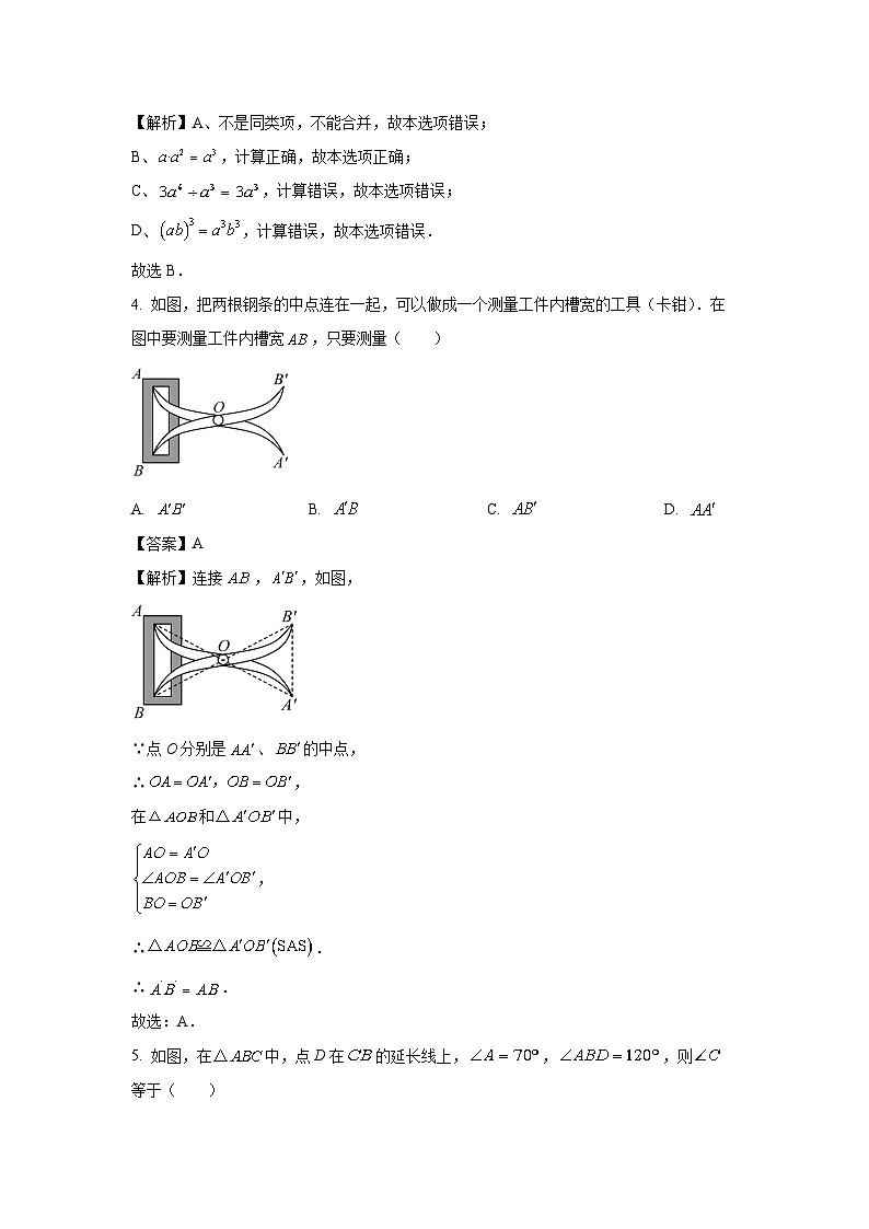 2024~2025学年广西壮族自治区防城港市八年级上学期期末考试数学试卷（解析版）第2页
