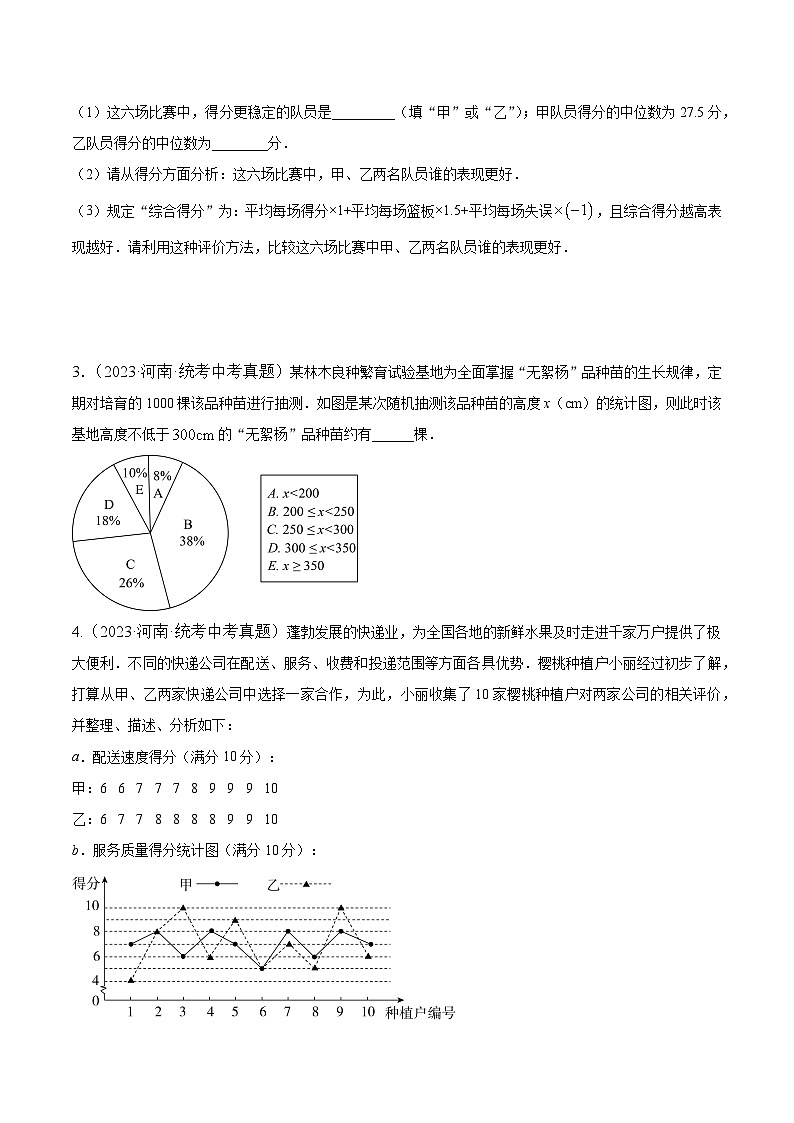 专题16 数据的收集整理、描述与分析（原卷版）第2页