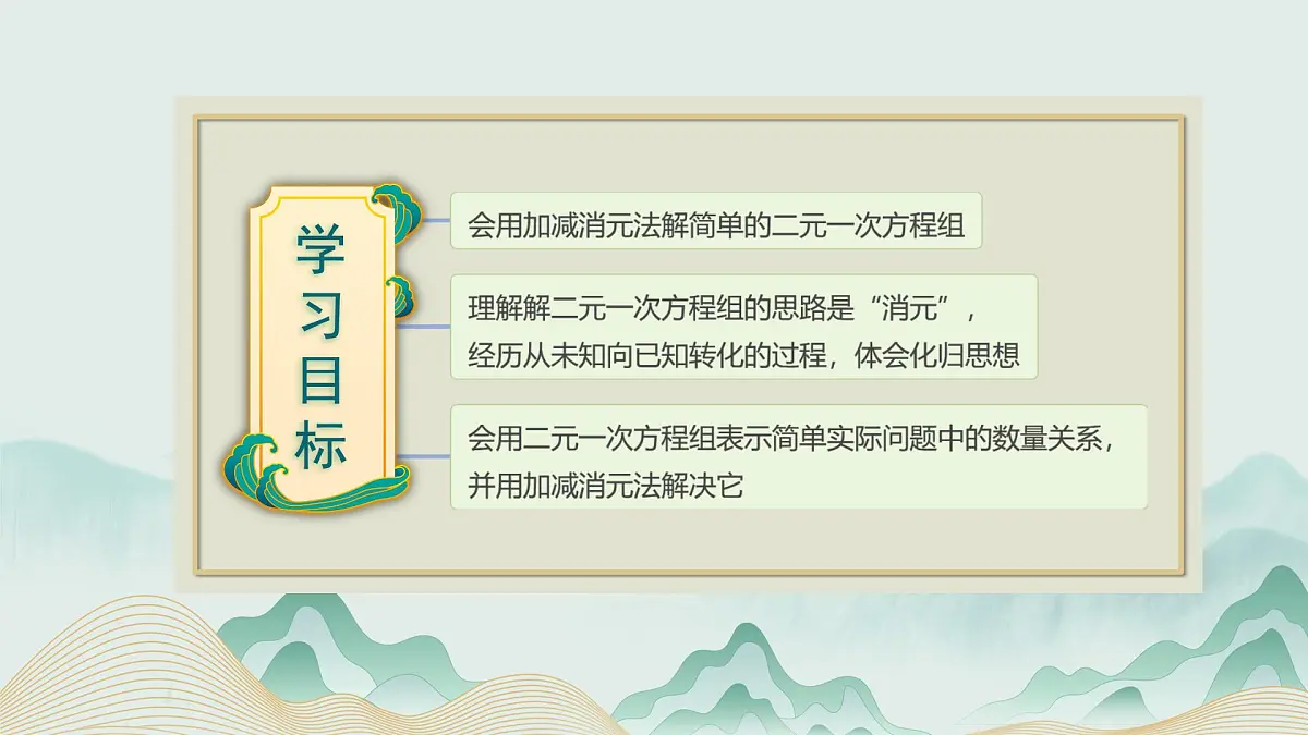 10.2.2 加减消元法（课件）2024-2025学年新教材七年级下册数学第2页