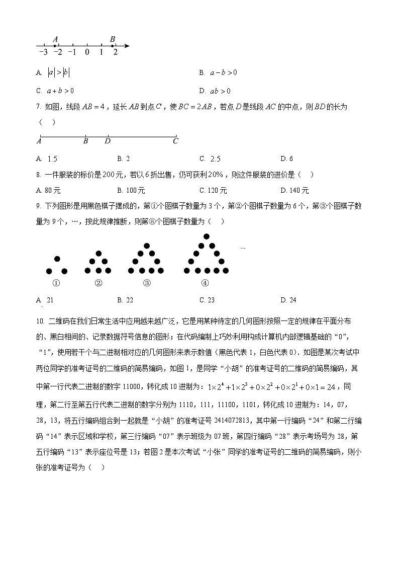 重庆市育才中学教育集团2024-2025学年七年级下学期第一次月考数学试题（原卷版+解析版）第2页