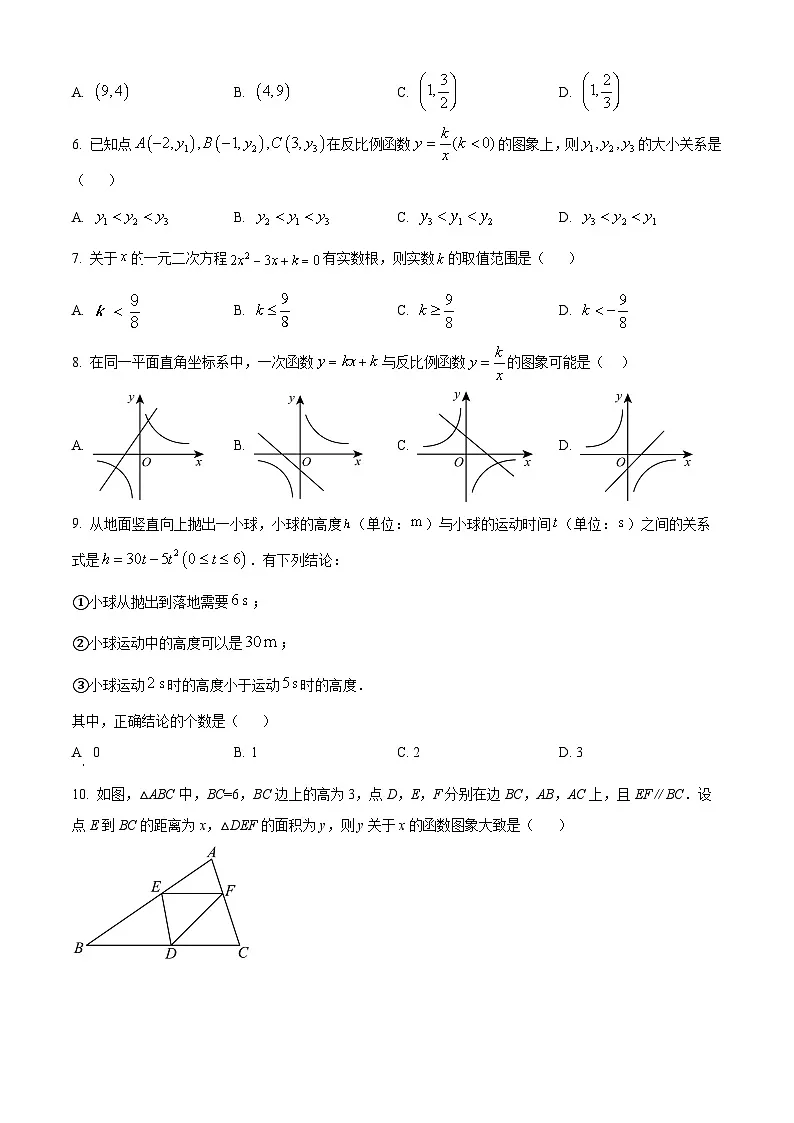 河南省商丘市夏邑县2024-2025学年九年级上学期1月期末数学试题（原卷版+解析版）第2页
