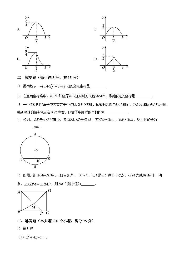 河南省商丘市夏邑县2024-2025学年九年级上学期1月期末数学试题（原卷版+解析版）第3页
