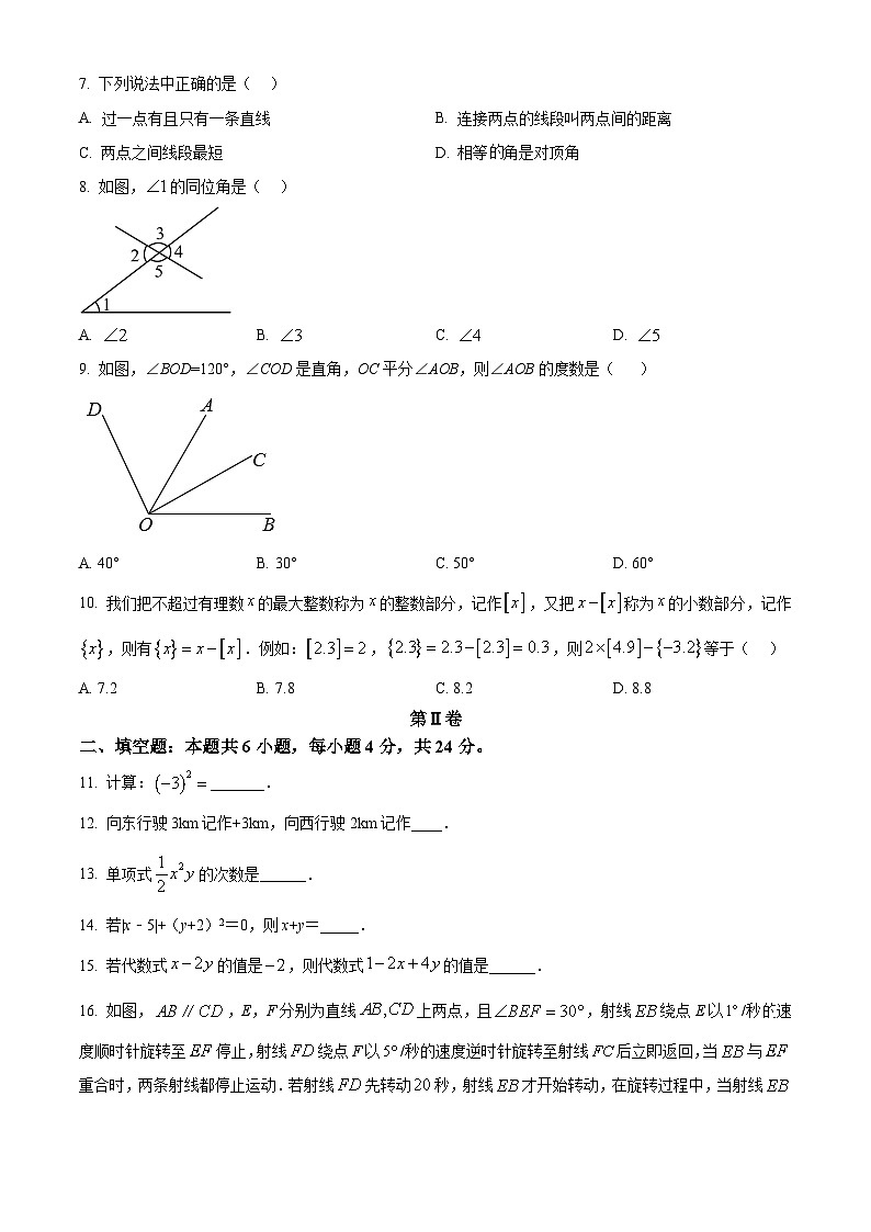 福建省泉州市安溪县2024—2025学年七年级上学期期末质量检测数学试卷（原卷版+解析版）第2页