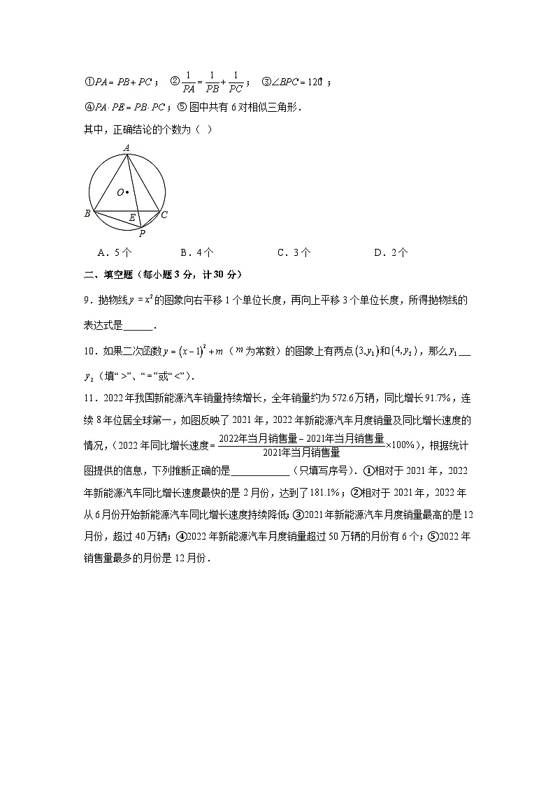 江苏省盐城市东台市2024-2025学年九年级下学期3月月考 数学试题第2页