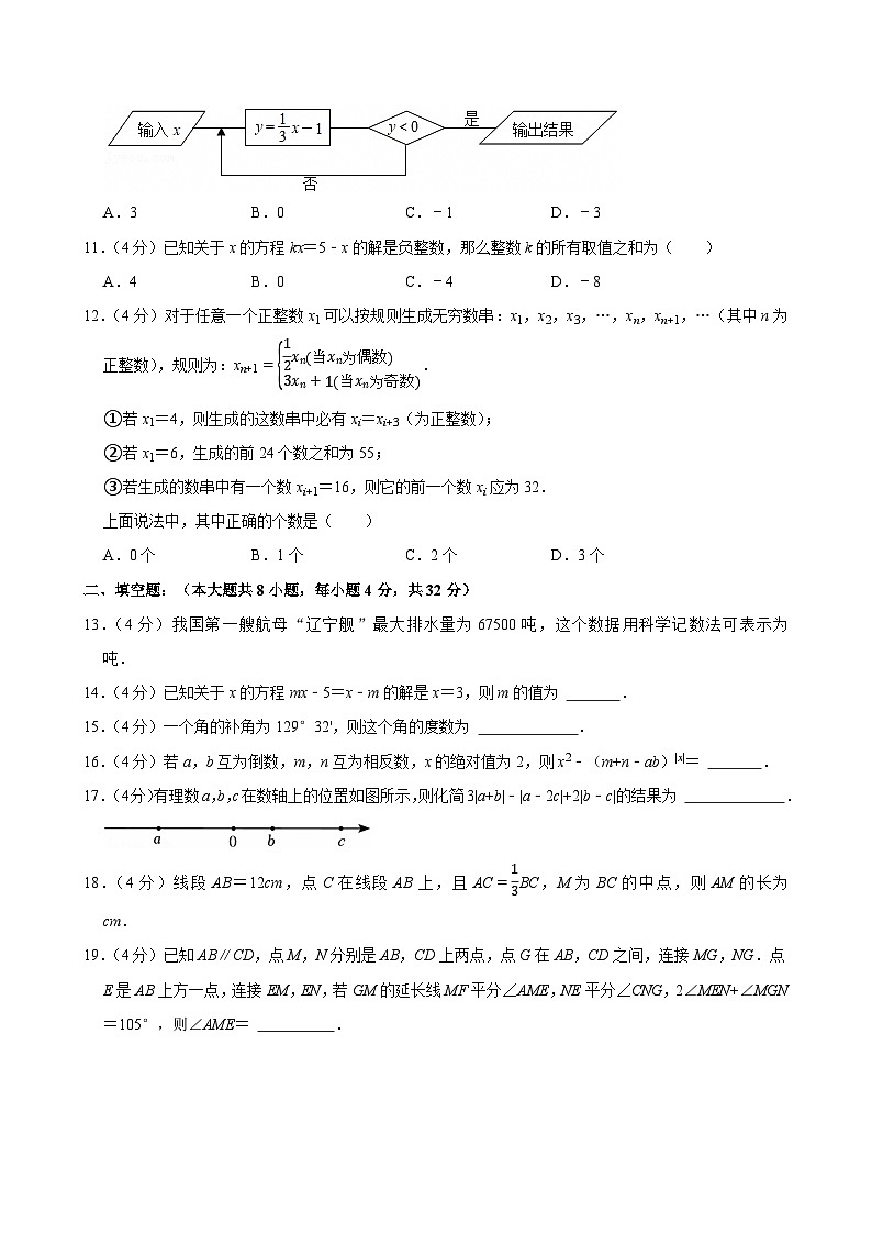 2024-2025学年重庆市渝北区巴蜀常春藤中学七年级（上）期末数学复习试卷（含详解）第3页