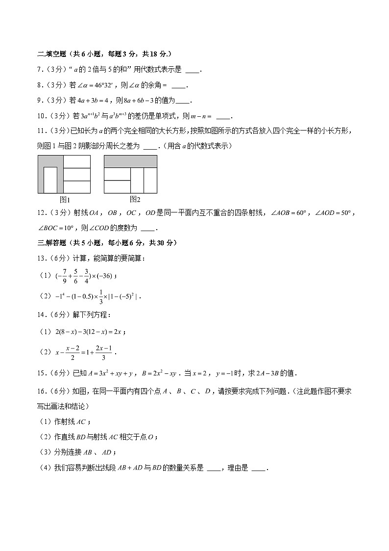 2024-2025学年江西省赣州市兴国县七年级（上）期末数学试卷 (含解析)第2页