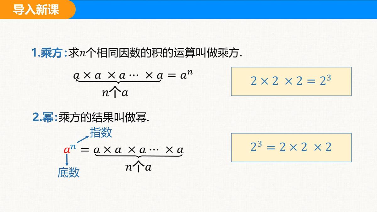 沪科版（2024）七年级数学下册课件 8.1.1 同底数幂的乘法第3页