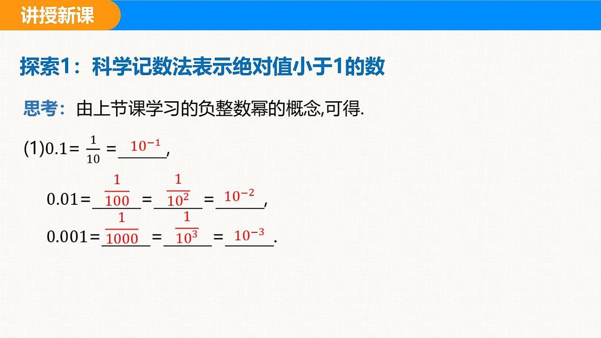 沪科版（2024）七年级数学下册课件 8.1.3 第3课时 用科学记数法表示绝对值小于1的数第4页