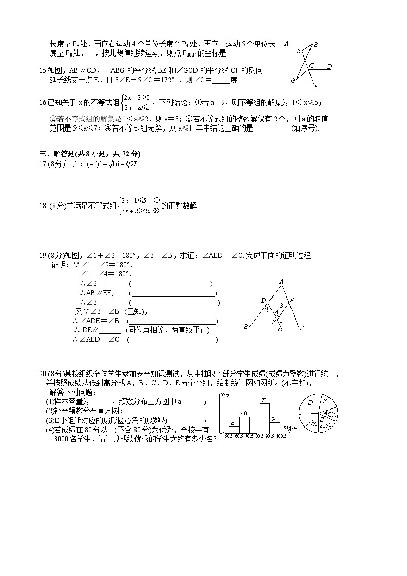 武汉市部分学校2023-2024学学年下学期期末模拟七年级数学试题（一）（word版含答案）第2页
