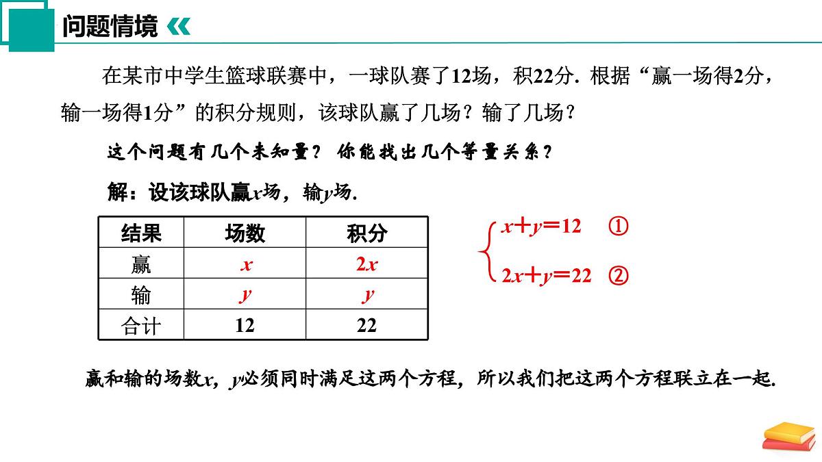 10.2 二元一次方程组的概念（同步课件）2025学年七年级数学下册（苏科版2024）第5页