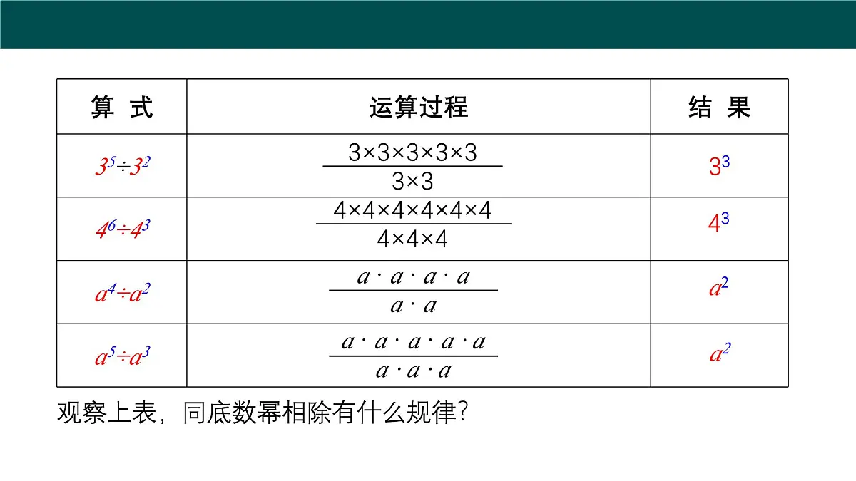 8.1.3同底数幂的除法（第1课时同底数幂的除法）（同步课件）2025学年七年级数学下册（沪科版2024）第7页