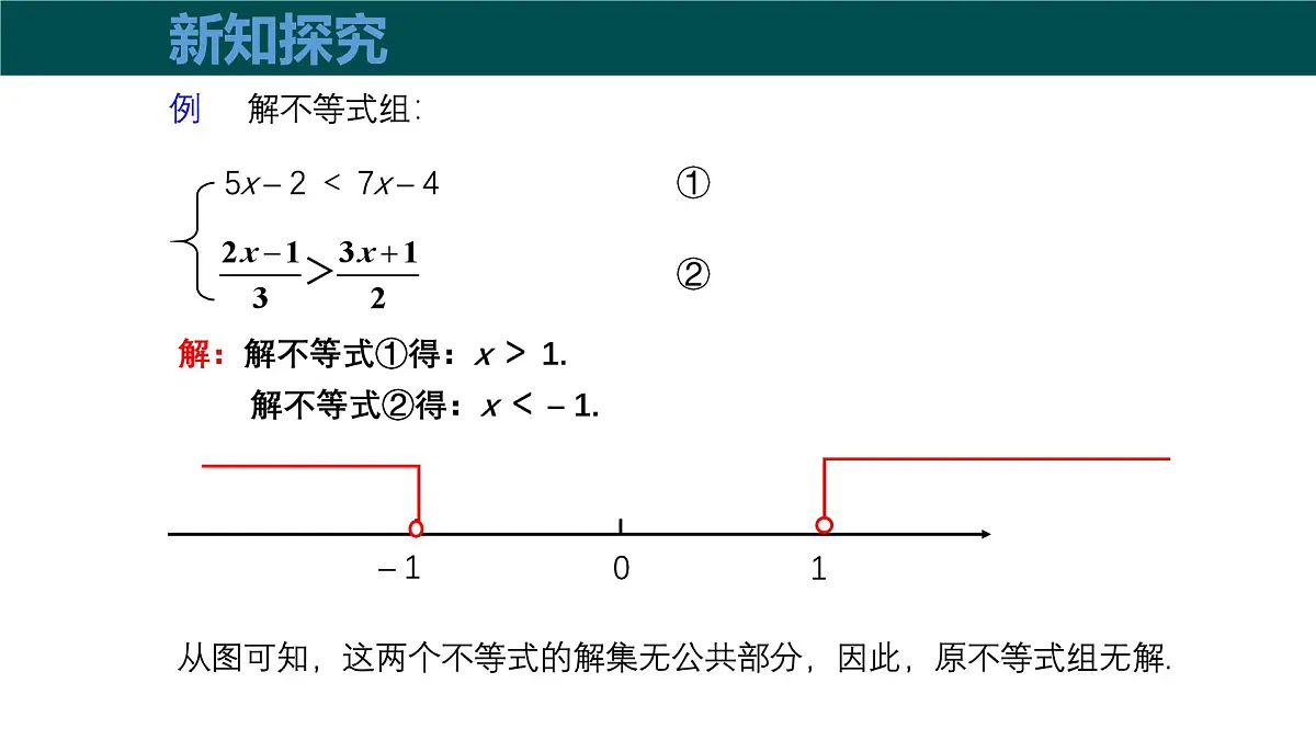 7.3一元一次不等式组（第2课时较复杂的一元一次不等式组的解法）2025学年七年级数学下册课件第6页