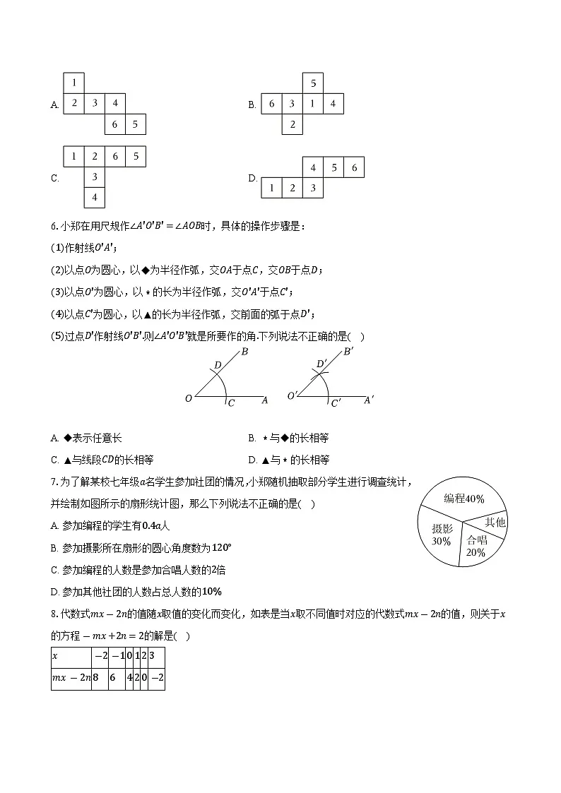 河南省郑州市新密市、荥阳市2024-2025学年七年级（上）期末数学试卷第2页