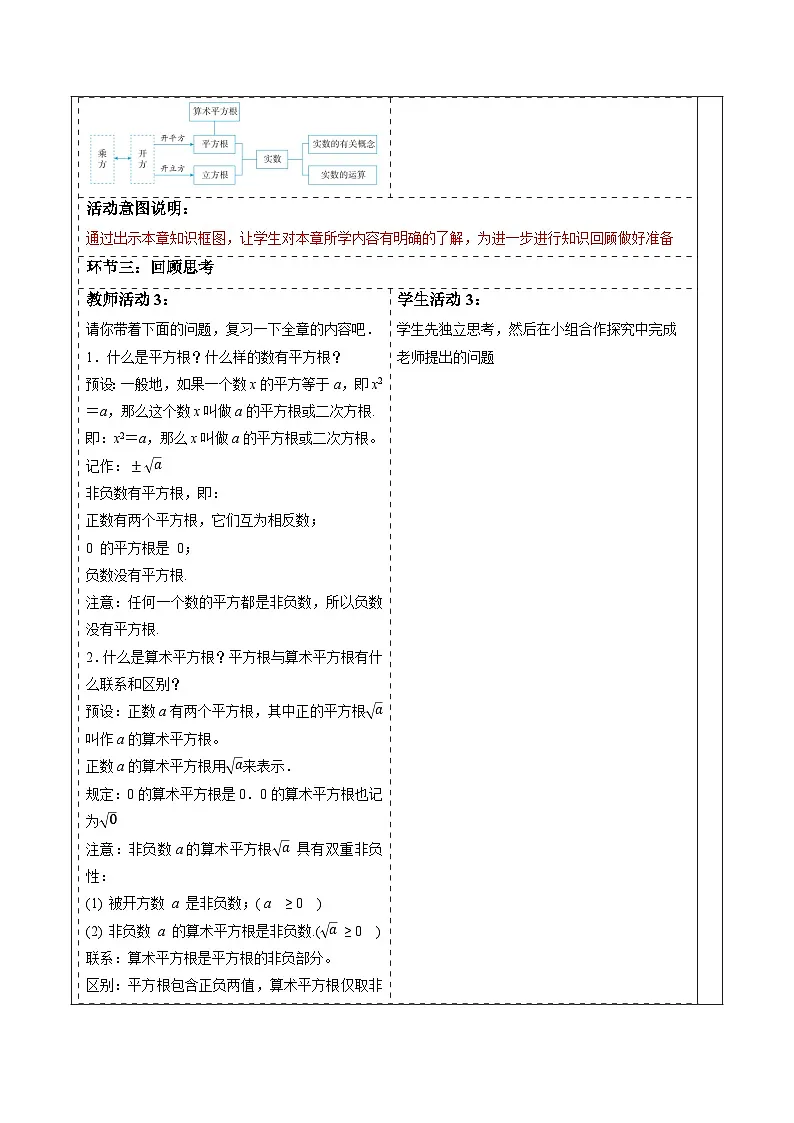 第八章 实数 章末复习-教案第3页