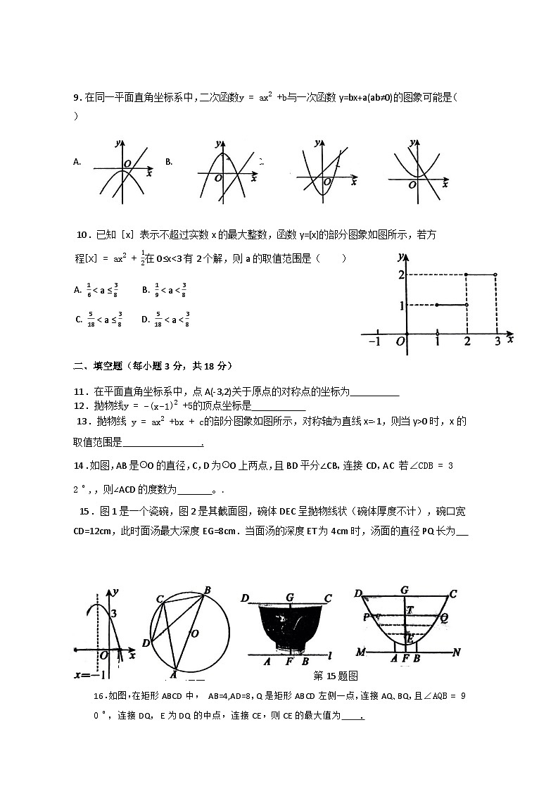 广东省广州市越秀区广州市铁一中学2024-2025学年九年级上学期11月期中数学试题第2页