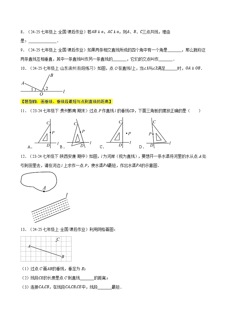 专题2.1 相交线（六大题型总结）（压轴题专项讲练）（北师大版2024）（原卷版）第3页