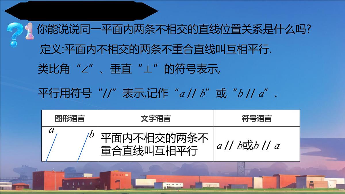 7.2.1平行线的概念 课件 人教版数学七年级下册第4页