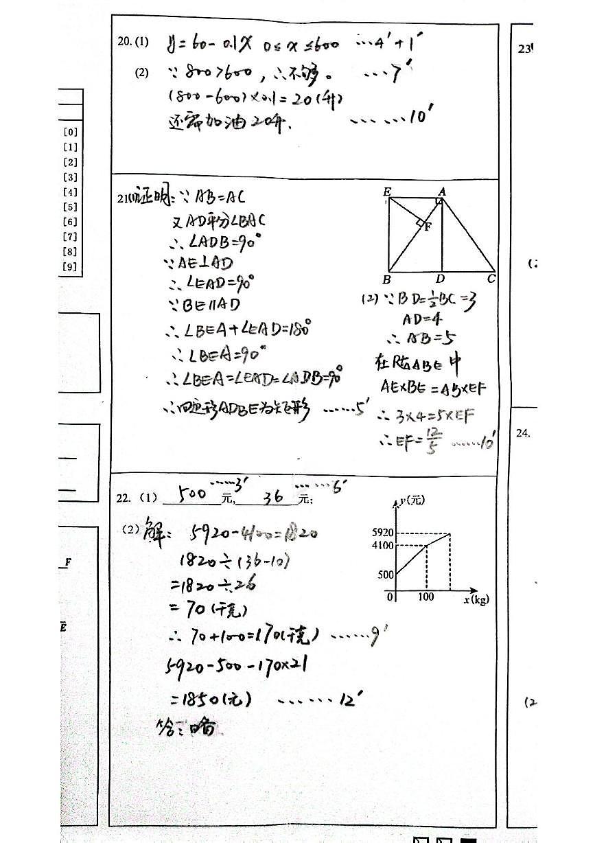 江苏南通田家炳初级中学2024-2025学年八年级下学期3月考数学答案第2页