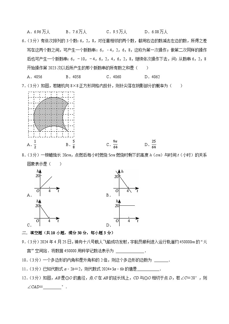 2025年江苏省徐州市中考数学模拟试卷附答案第2页