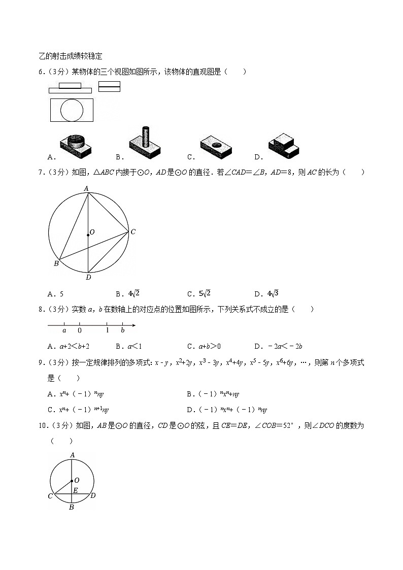 2025年云南省昆明市中考数学一模试卷附答案第2页