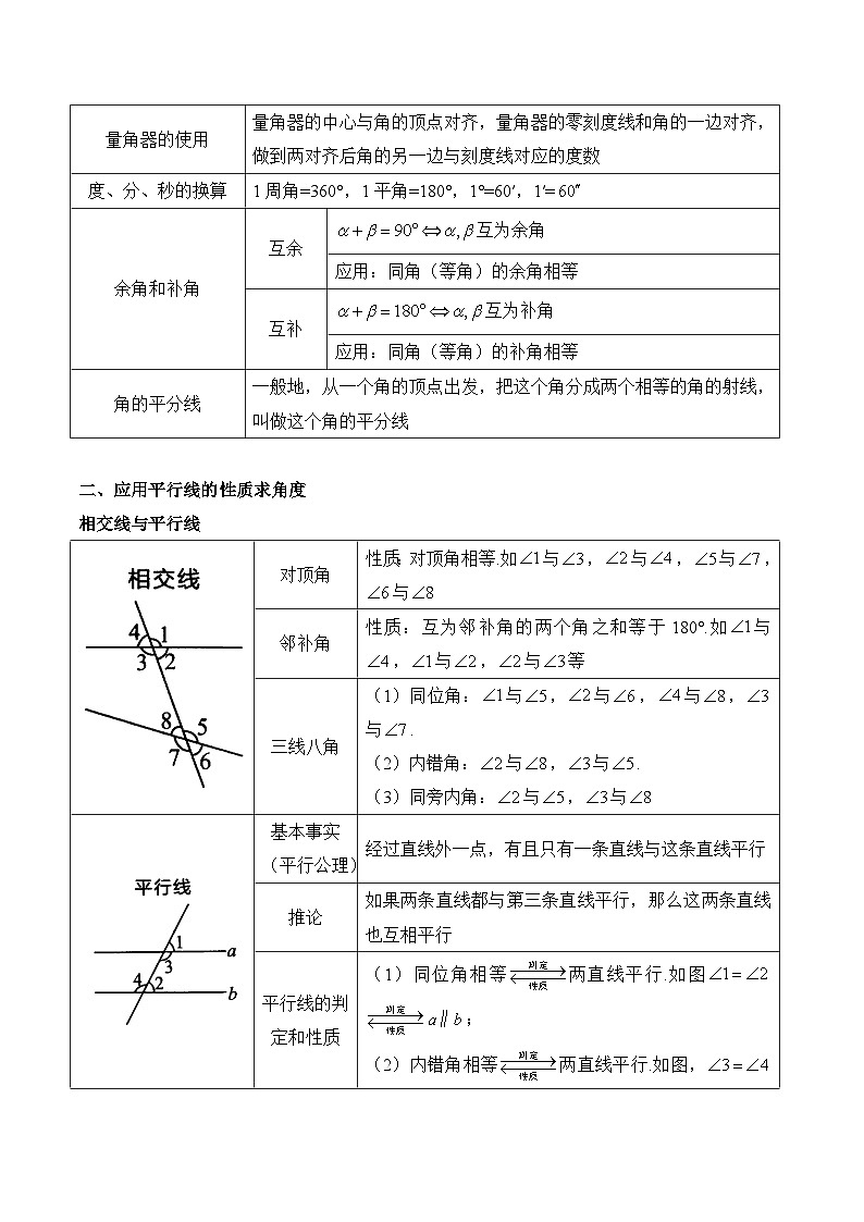 中考数学一轮复习备考知识清单13 几何图形初步第2页