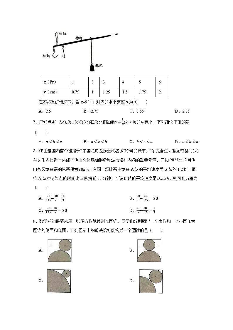 2025届广东省佛山市中考数学适应性考试仿真模拟试卷合集2套（含解析）第2页