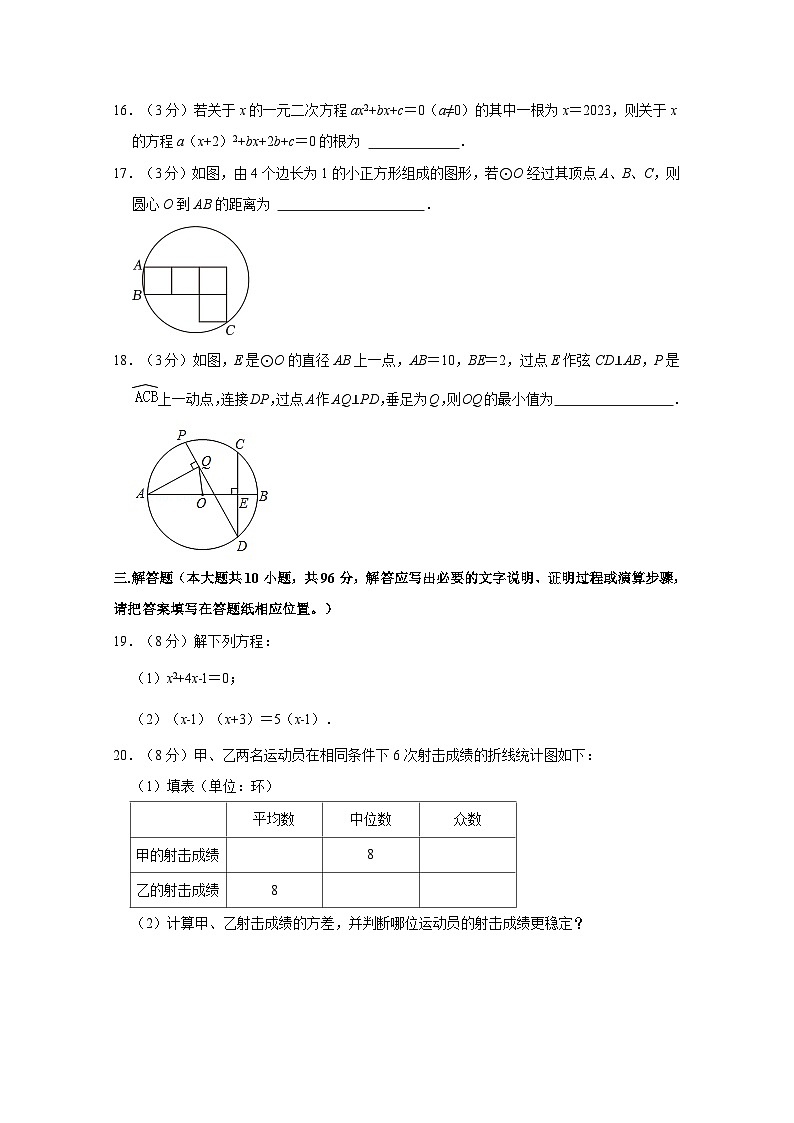 江苏省扬州市2024-2025学年九年级上册期中数学检测试卷合集2套（含解析）第3页