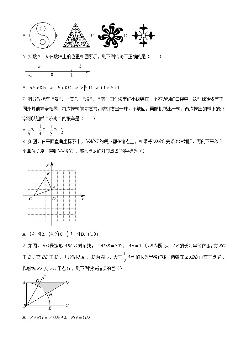 精品解析：2024年四川省德阳市什邡市初中毕业数学中考二诊试题（原卷版）第2页