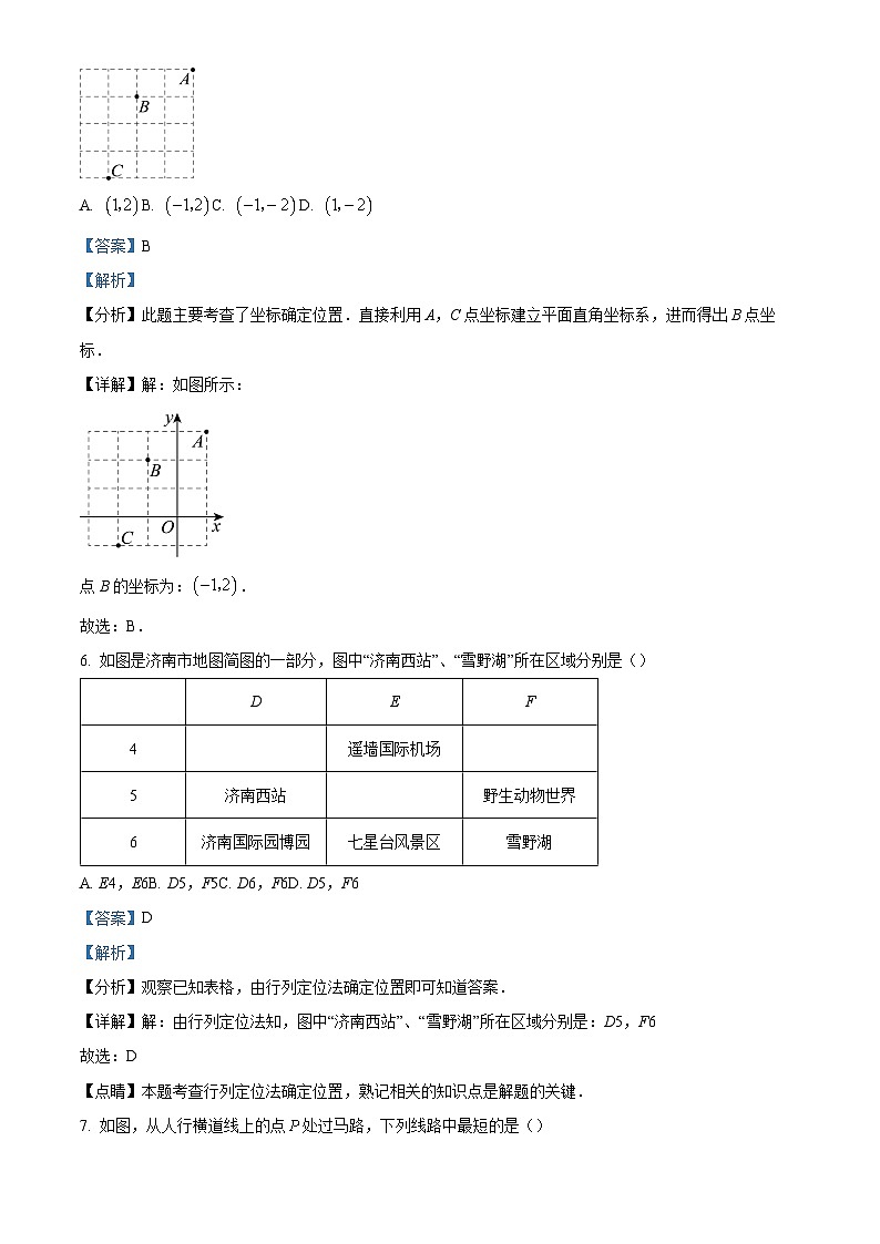 精品解析：四川省绵阳市涪城区2023-2024学年七年级下学期4月期中数学试题（解析版）第3页