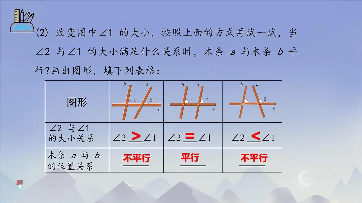 2.2 探索直线平行的条件 课件 2024-2025学年北师大版七年级数学下册第3页