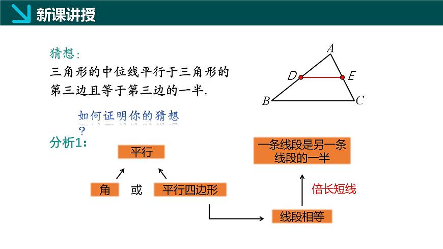 4.5 三角形的中位线（同步课件） 2025学年八年级数学下册同步精品课堂（浙教版）第8页